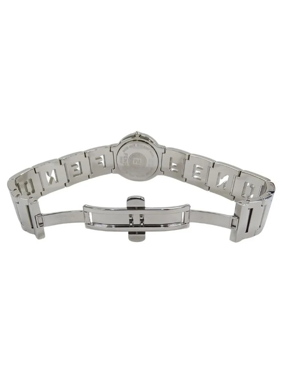 Fendi Watch Orologi Quartz Stainless Steel Silver Black